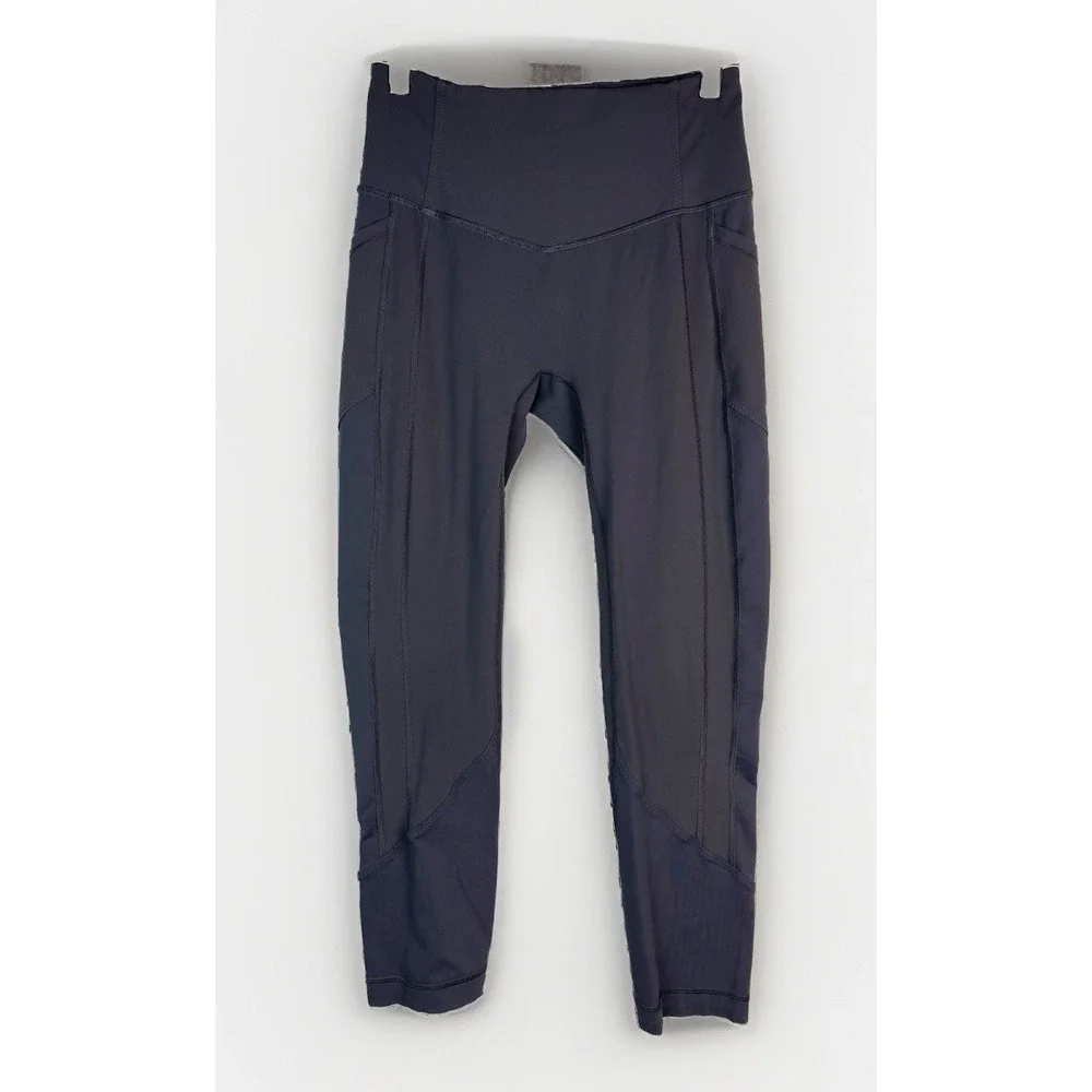 Lululemon Women's 6 Gray Stash Pocket Athletic Leggings